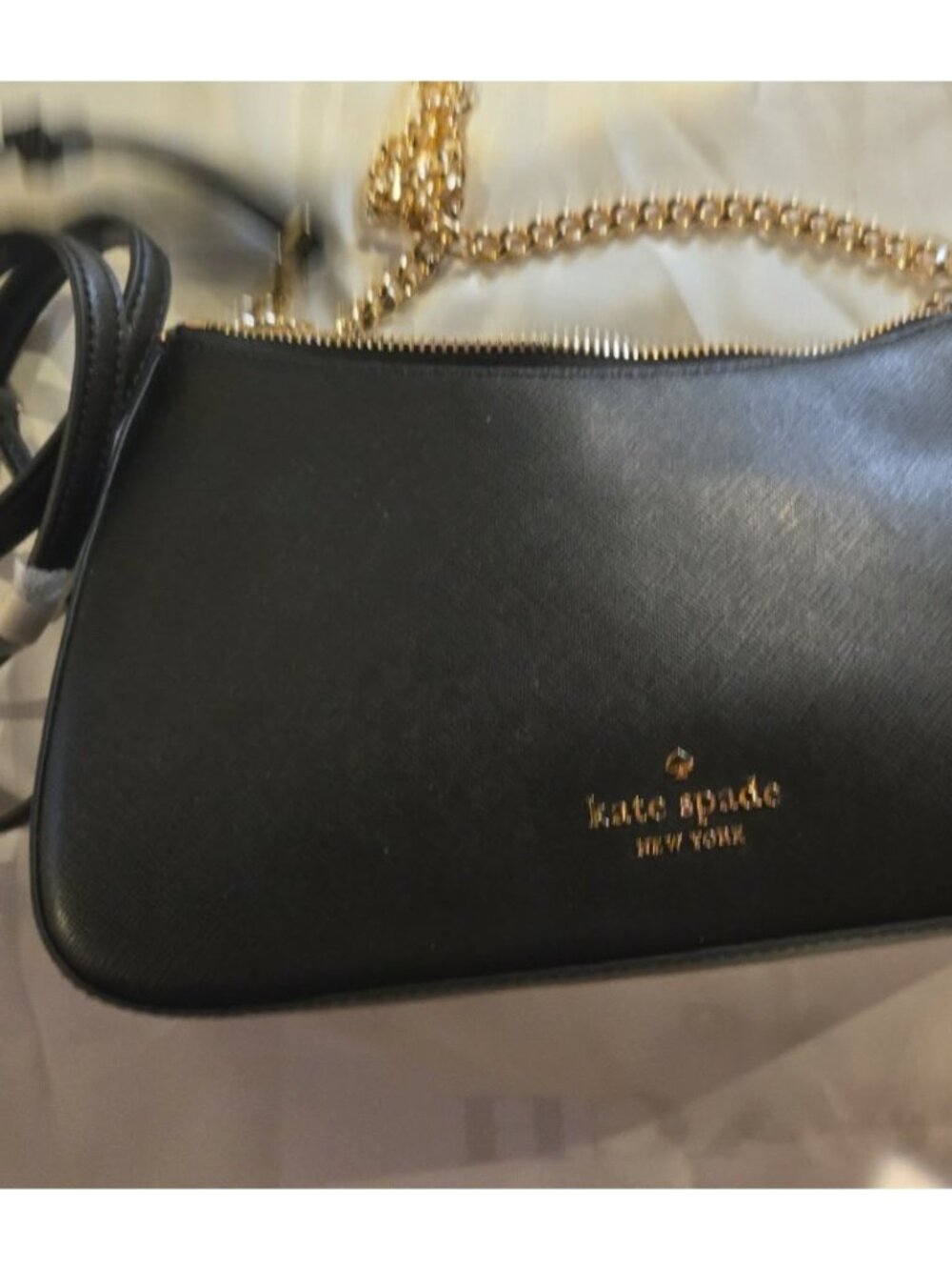 Kate Spade saffiano convertible shoulder bag black